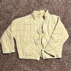 Free People Cream Quilted Jacket